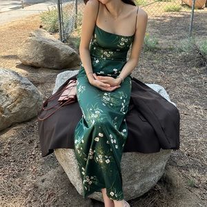 Reformation Frankie silk dress